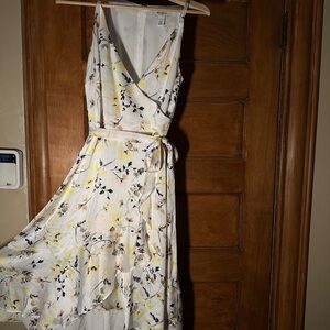 White House Black Market Black and White High Low Sundress